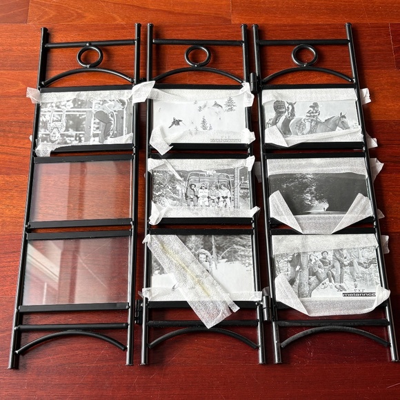 Black Rod 3 Panel Folding Photo Frame Screen - NWOT - Picture 2 of 9